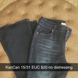 KanCan Women's Deep Indigo Flare Jeans